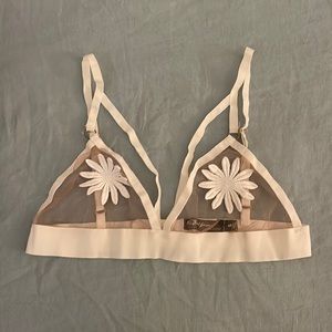 For Love & Lemons Bralette Mesh White